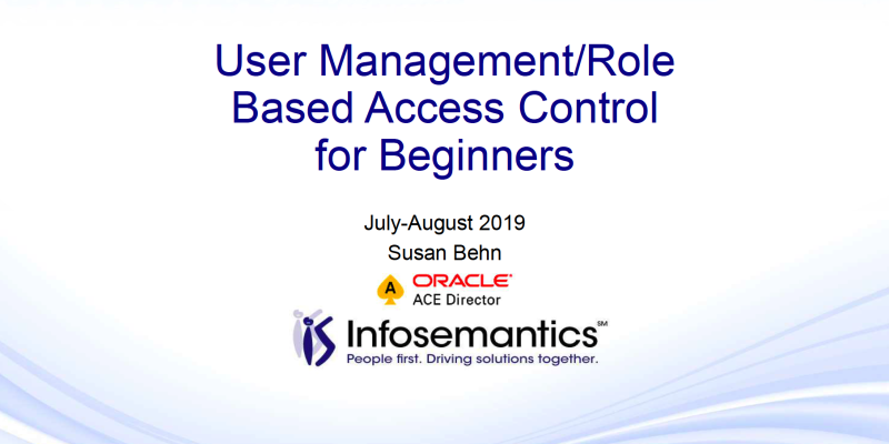 User Management/Role Based Access Control for Beginners