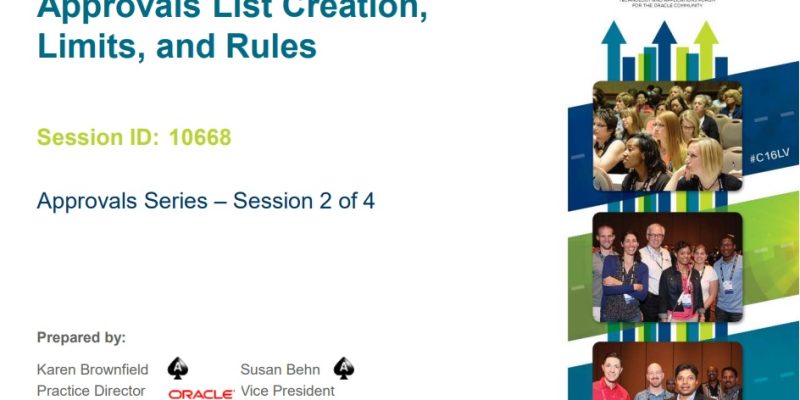 Approvals Series – EBS Approvals List Creation, Limits, and Rules