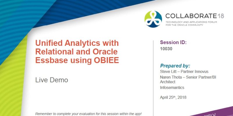 Unified Analytics with Relational and Oracle Essbase using OBIEE