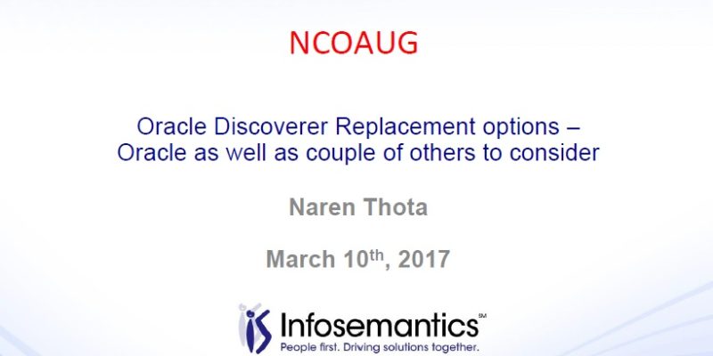 Oracle Discoverer Replacement Options - Oracle as well as couple of others to consider
